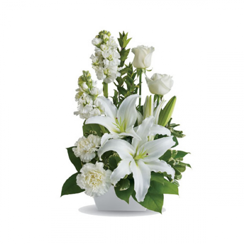 White Simplicity Sympathy Flowers