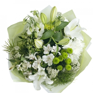 Classic white and green bouquet